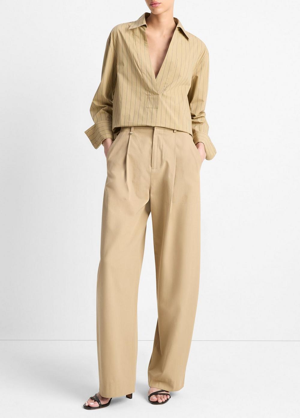 Italian Cotton Pleated Trouser