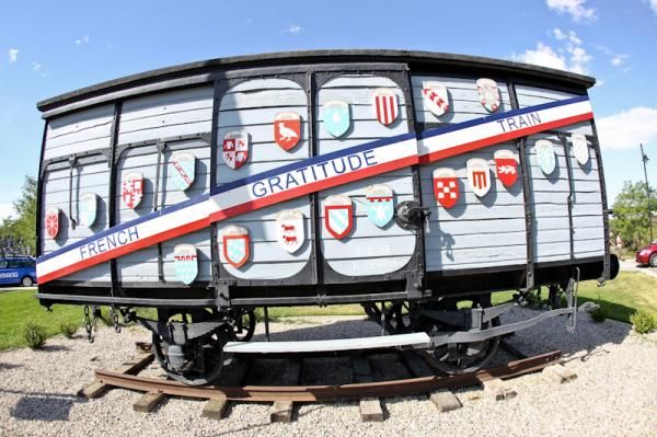 An interesting old train car at today's start.