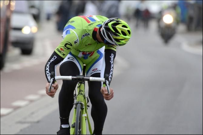 Peter Sagan and daylight as the Cannondale rider heads for the finish line