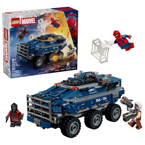 Lego Marvel Spider-Man Prison Transport Chase - Super Hero Building Toy for Boys & Girls, Ages 8+ - Includes 4 Minifigures - Spider-Man Toy for Fans - Gift for Birthdays - 76349