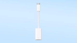 An Apple USB-C to Lightning adapter