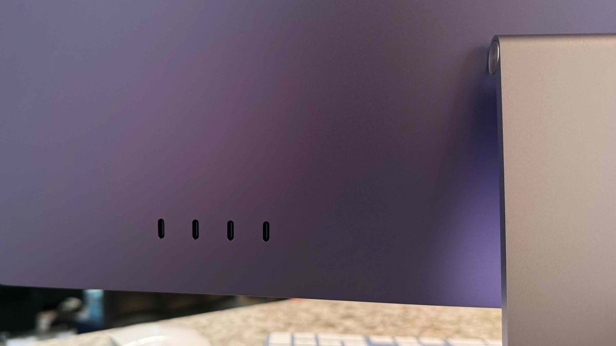Apple's 24-inch iMac M4 in Purple.