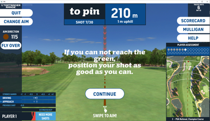 Toptracer screen pictured