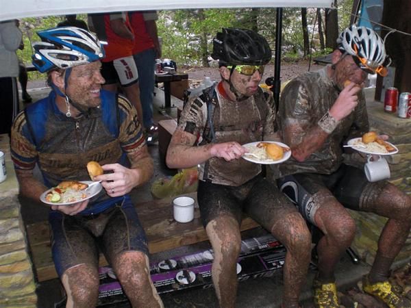 Sometimes food is more important than cleaning up.