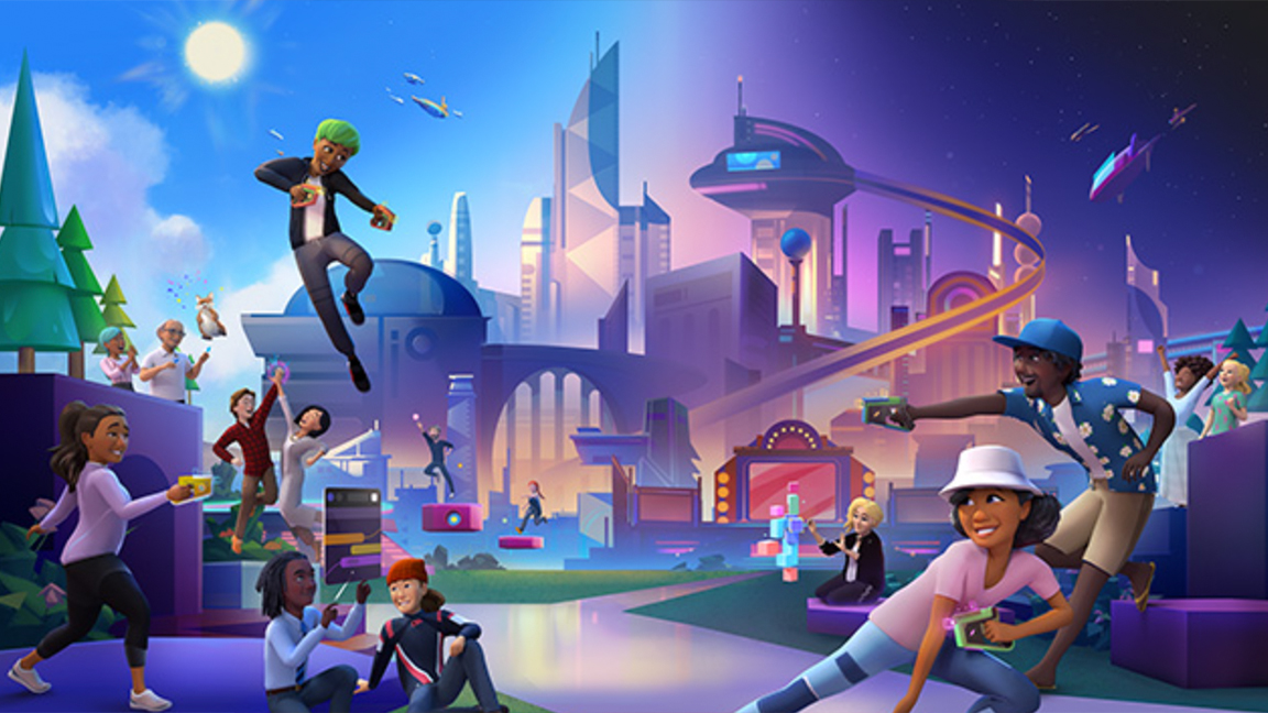 NFT art, the future of NFTs shown by a picture of people playing in the metaverse