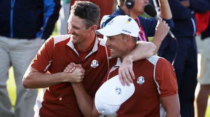 Rose and Stenson pictured at the 2018 Ryder Cup