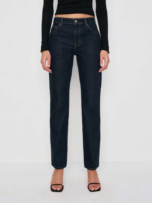 Greer Mid Rise Straight Jeans