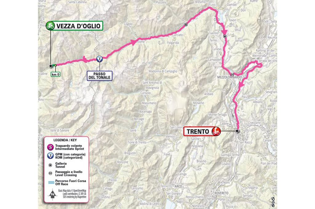 Stage 3 map for 2025 Giro d'Italia Women