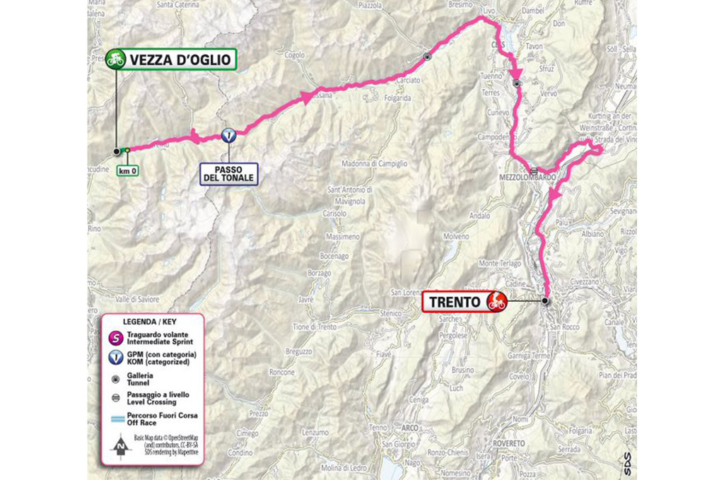 Mapa de la etapa 3 del Giro de Italia femenino 2025