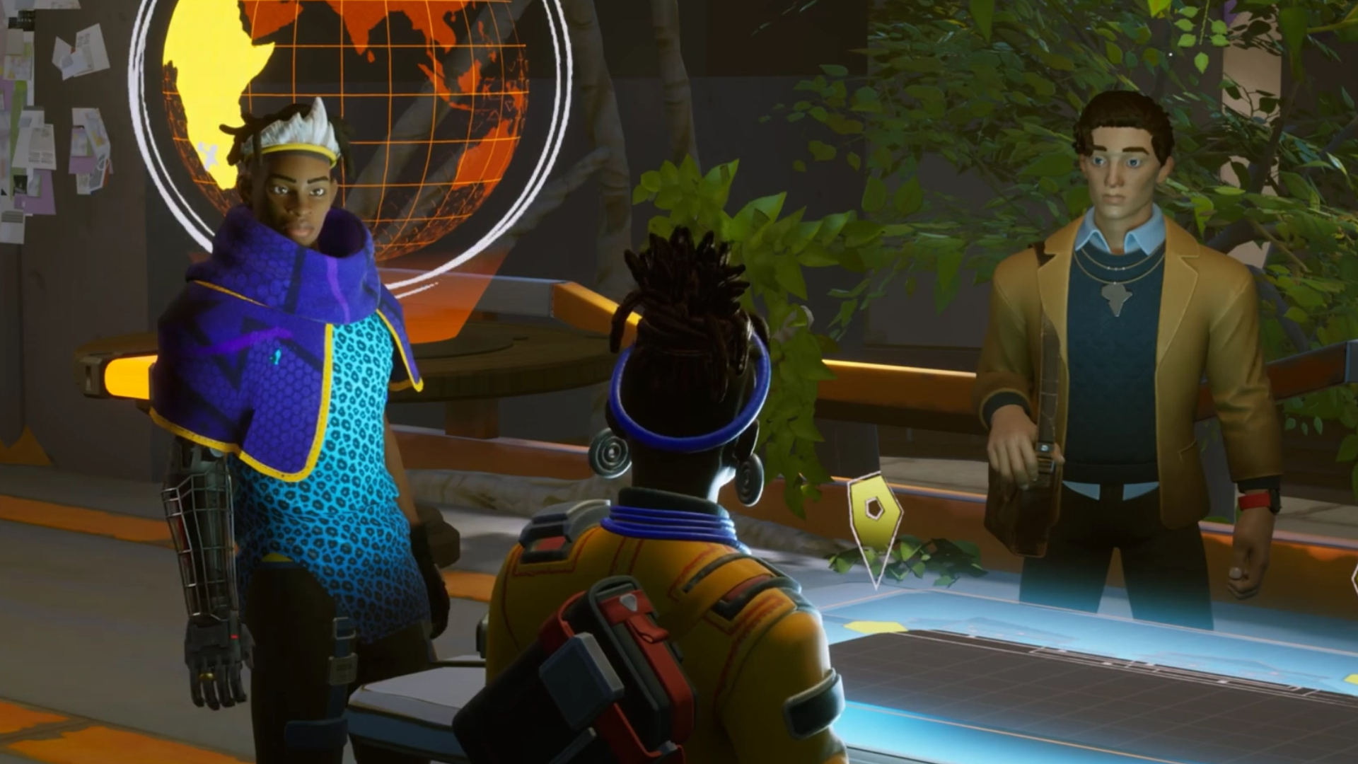 The party is briefed on a potential heist target in Relooted.