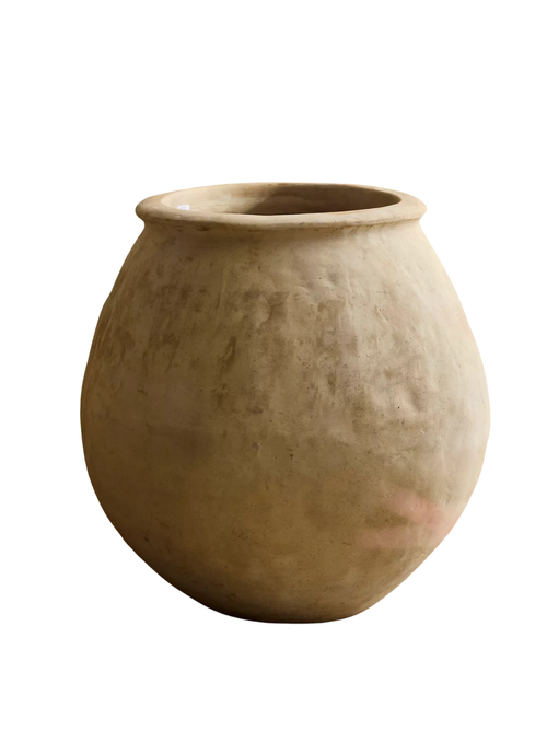 White Terracotta Tall Jar Planter