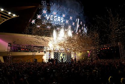 The name reveal of the Las Vegas Golden Knights Tuesday in Las Vegas.