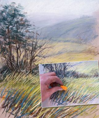 How to draw a landscape with pastels: highlights