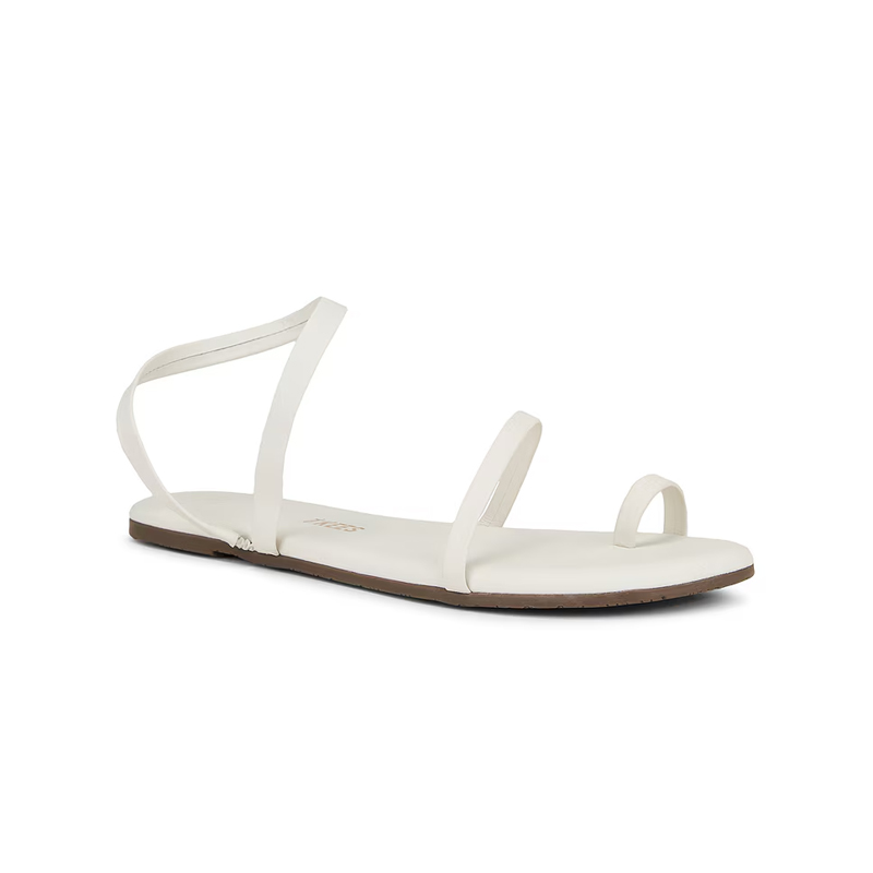 White TKEES sandals, Revolve