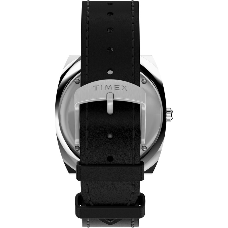 The Timex 1972 World Time from different angles in black