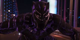 Black Panther suit in chase scene