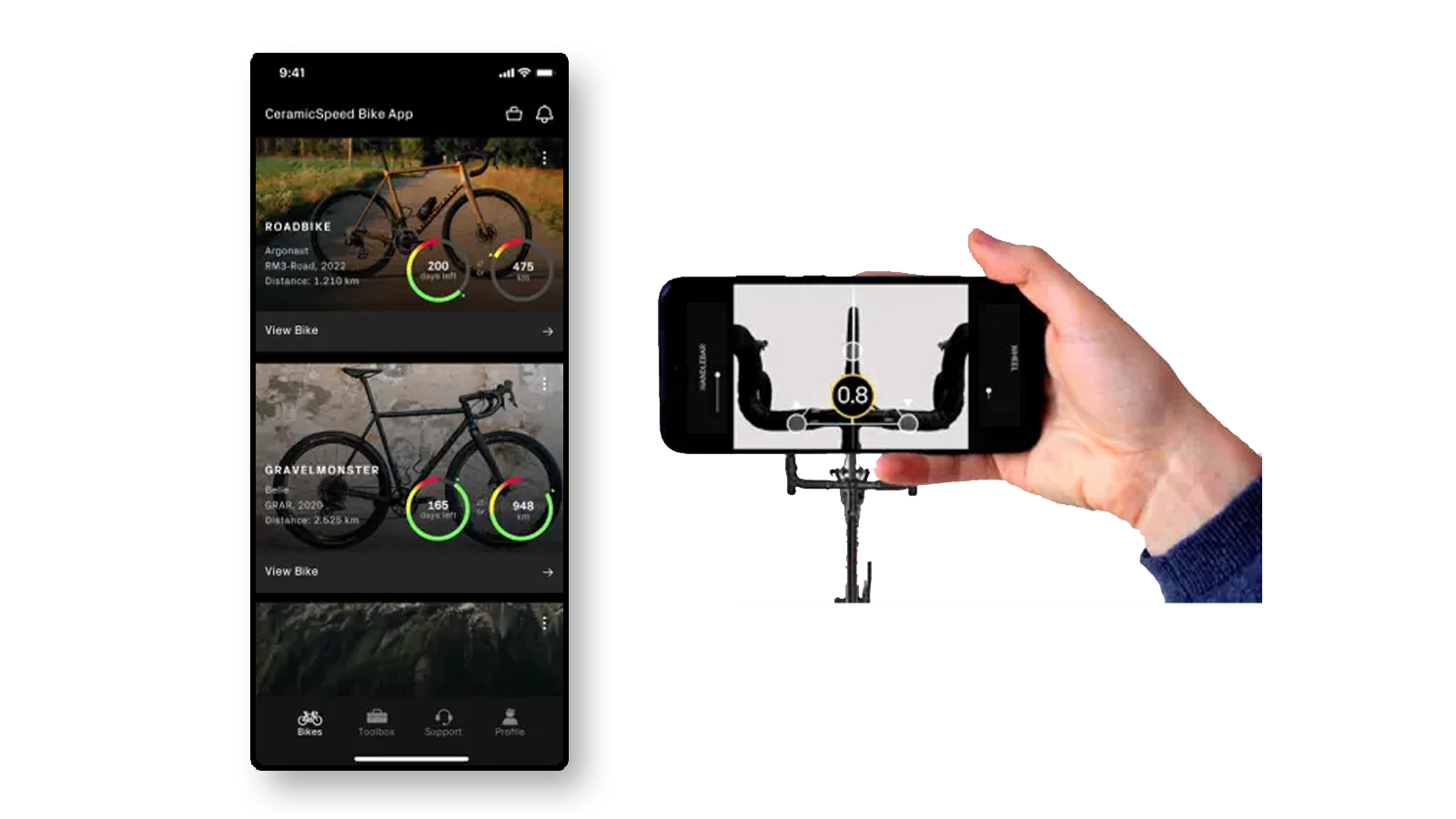 CeramicSpeed app screen shots showing mapping functionality