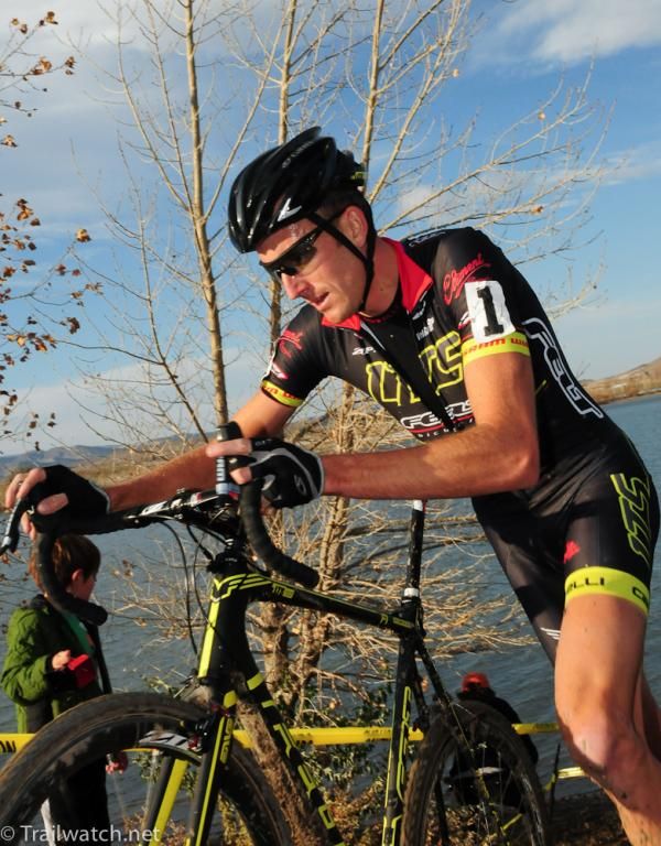 Ryan Trebon (LTS-Felt) on the run-up from the lake