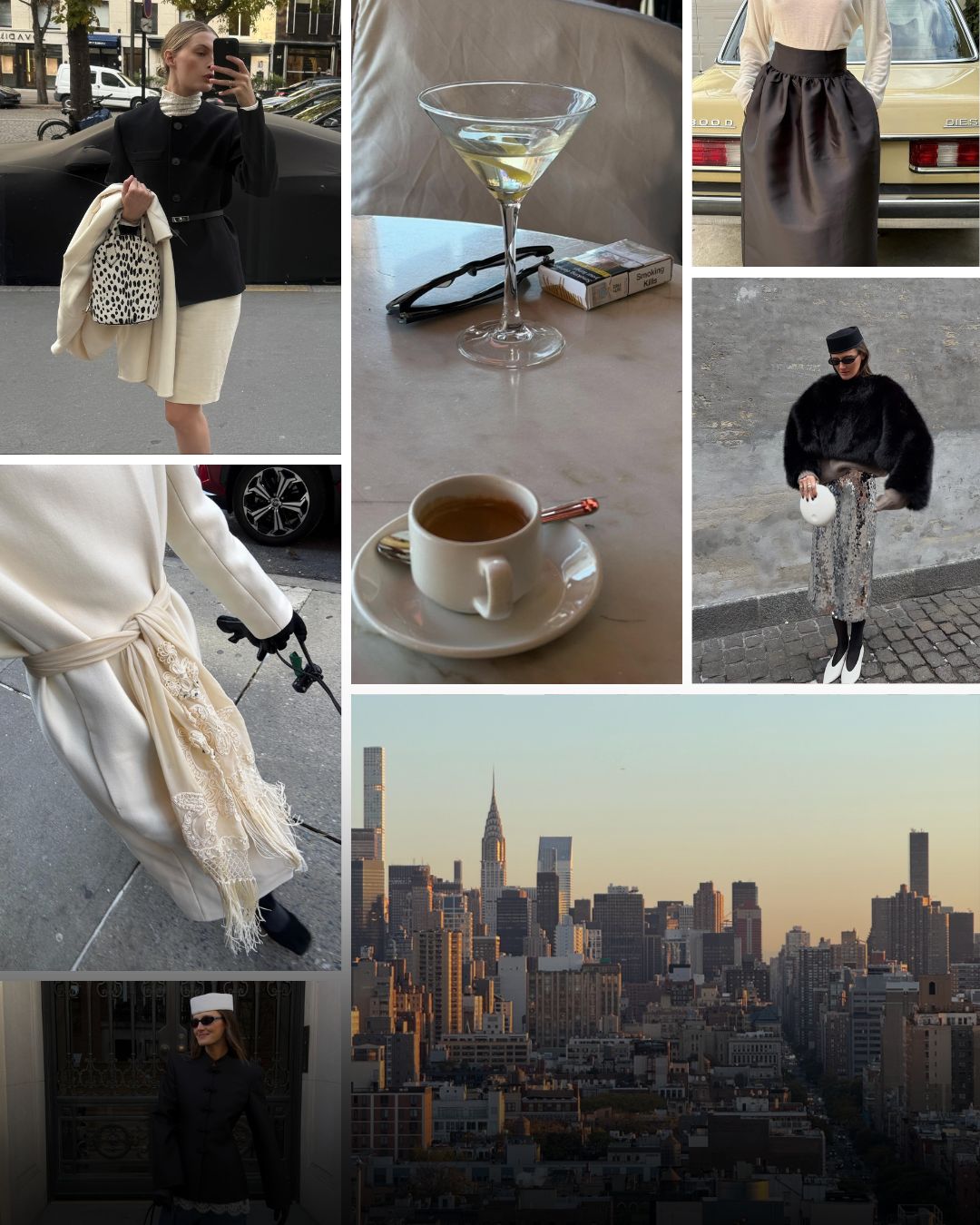 New York influencers wearing minimalist outfits