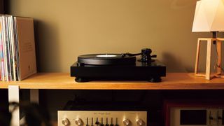 Audio-Technica AT-LP8X on shelf with records in lifestyle setting