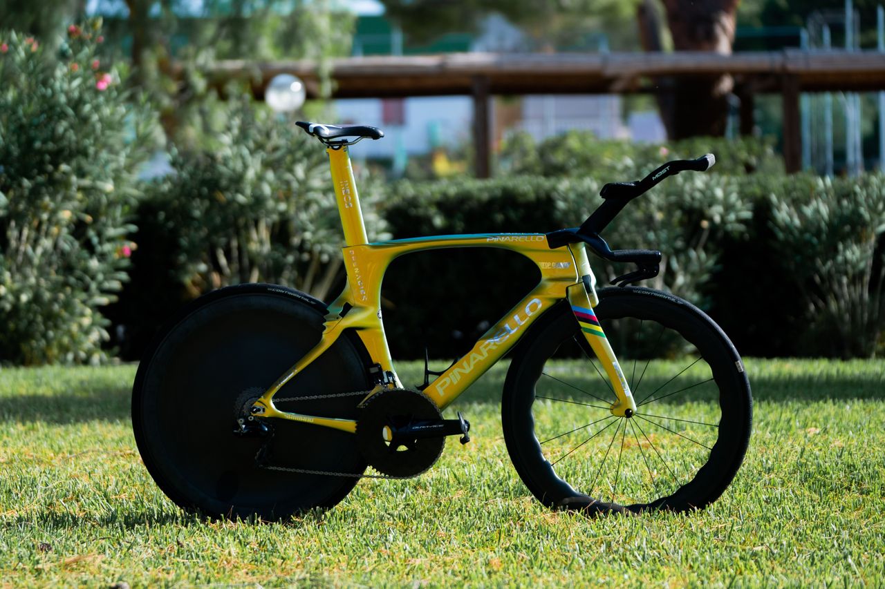 Ganna's Pinarello Bolide TT bike looks every bit a world champion's ride