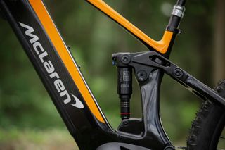 McLaren logo on bike frame