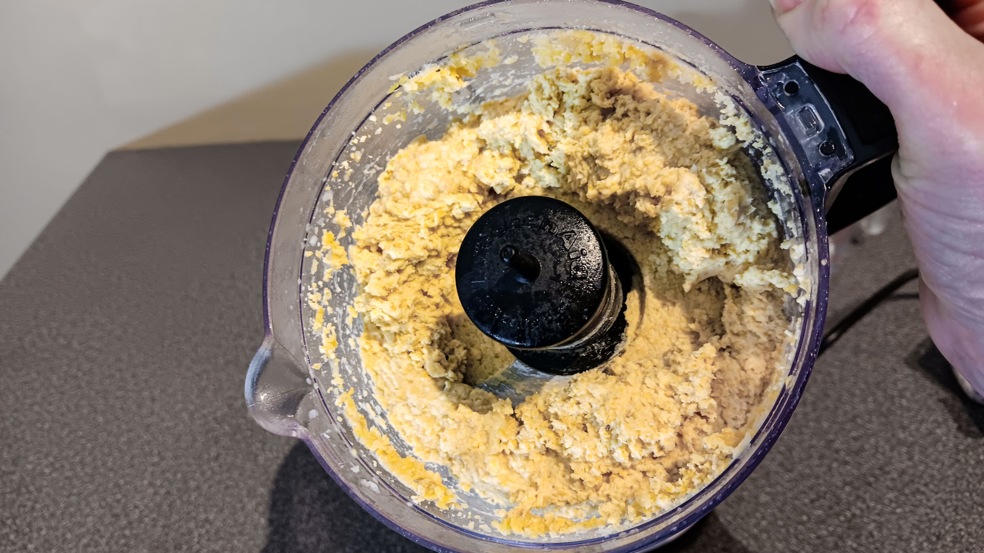 Hummus made in the Kitchen Aid Food Chopper