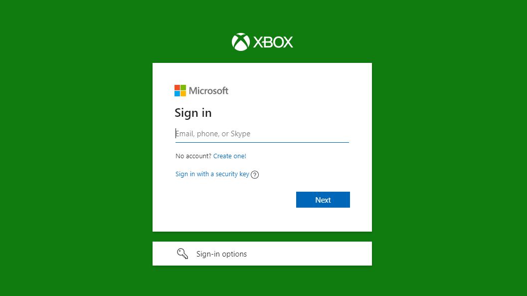 Creating an Xbox account