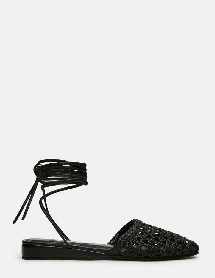 Steve Madden, Black Leather Woven Sandals (Were $109.95)