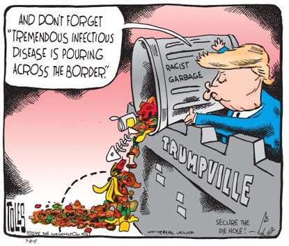 Political cartoon U.S.Donald Trump