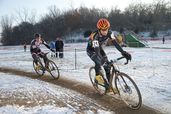 Optum's Kerry Werner and Michael Van Den Ham rode together, vying for the final two podium places
