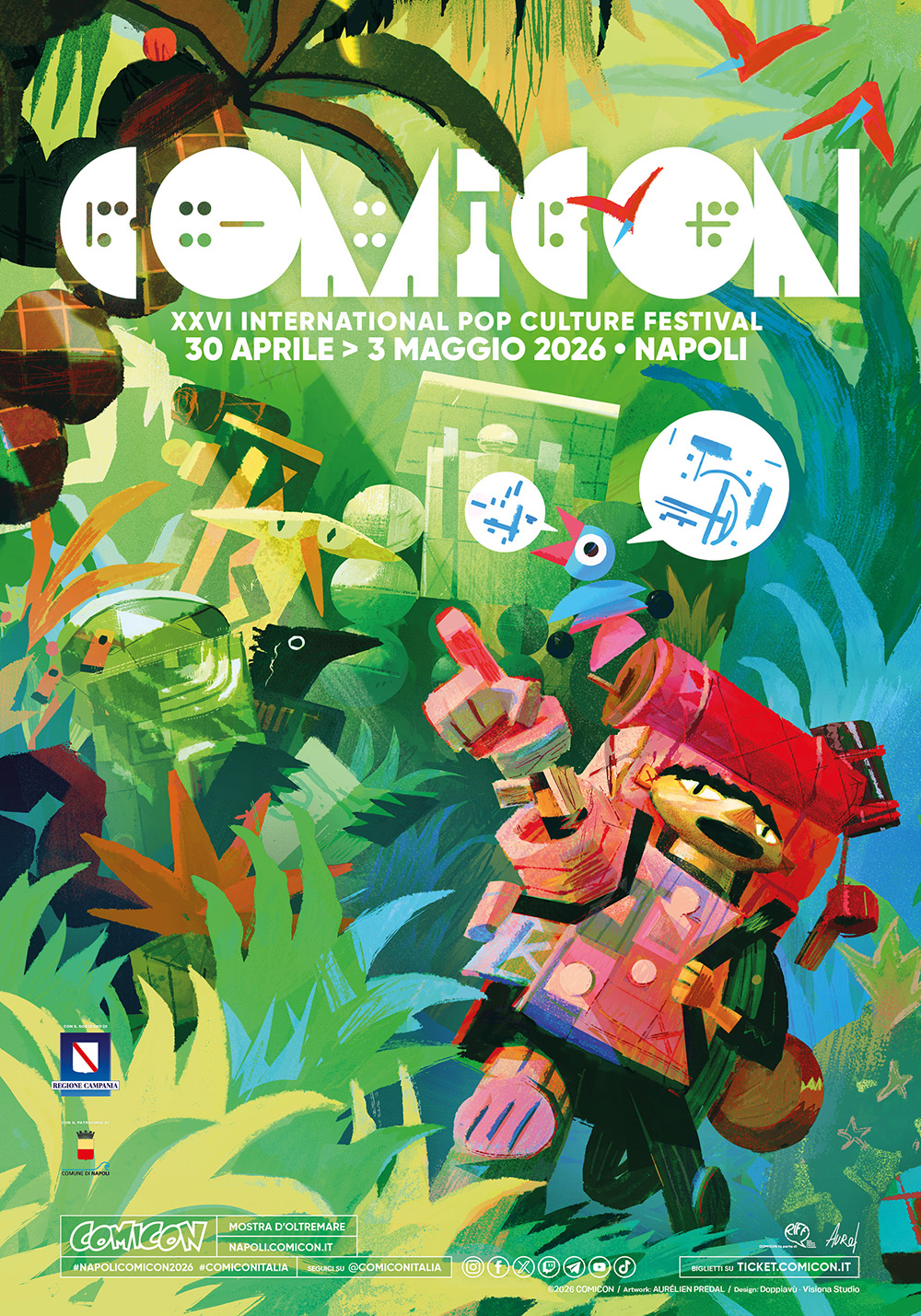 COMICON Naples 2026 logo and art