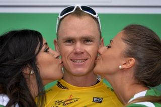 Chris Froome (Sky) remains in the Tour de Romandie leader's jersey after stage 3