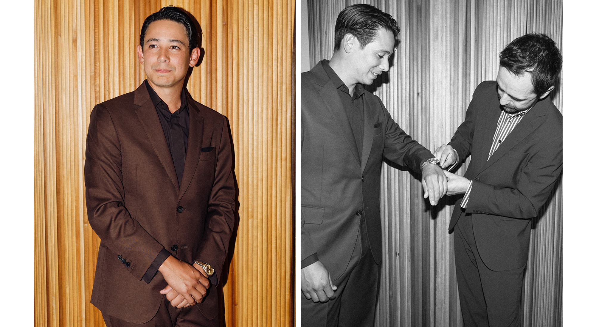 Sean Malto getting ready for his wedding.