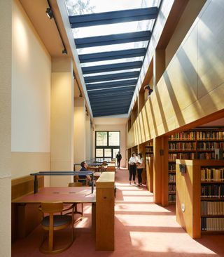 Inside the university library