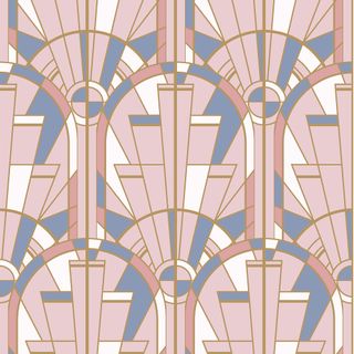 Pink Art Deco wallpaper Bobbi Beck