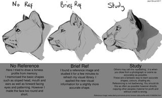 The difference between the no reference sketch and the study sketch is incredible (Click the top-right arrows icon to enlarge the image)