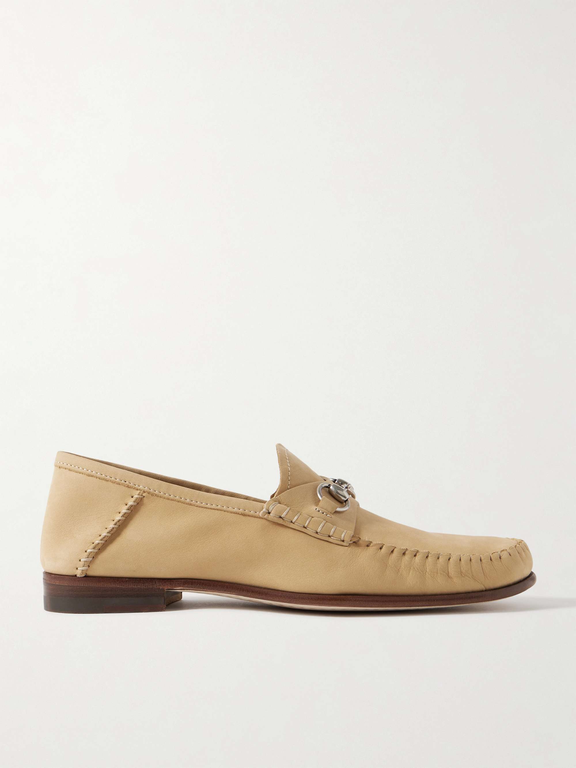 Gigi Horsebit-Detailed Suede Loafers