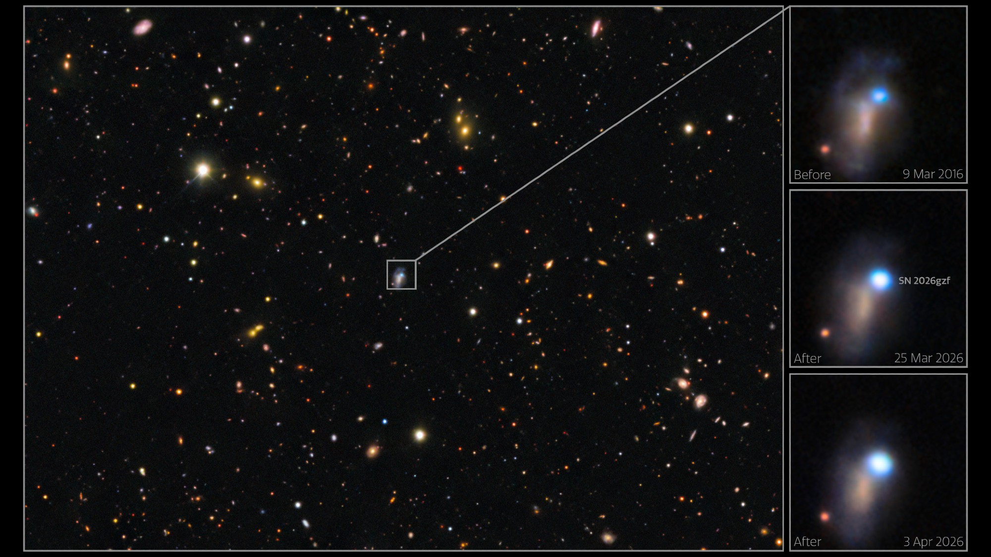 a dense field of stars and swirls of light on a black background
