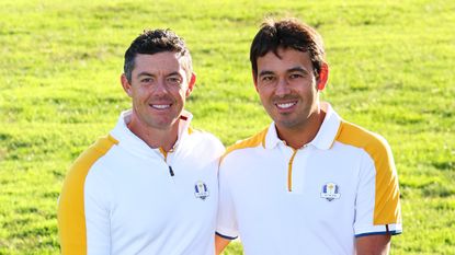 Rory McIlroy and caddie Harry Dimond at the 2023 Ryder Cup