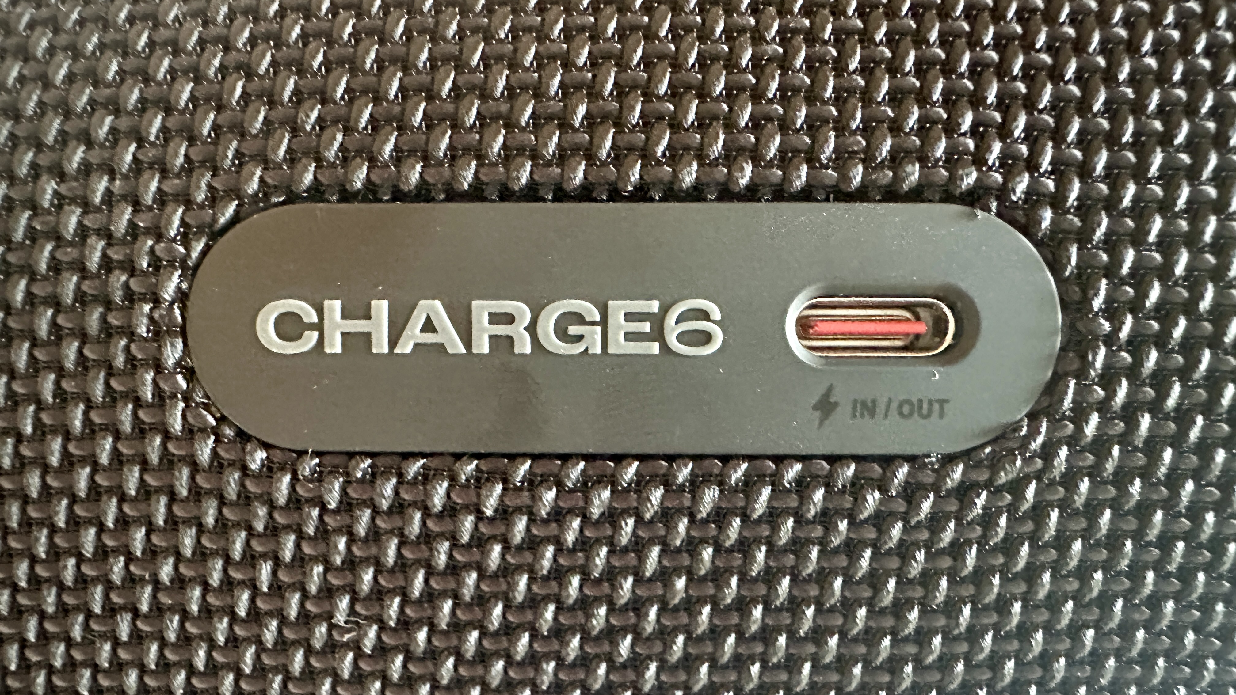The JBL Charge 6&#039;s USB-C port