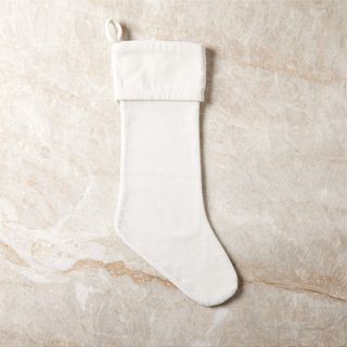White velvet stocking