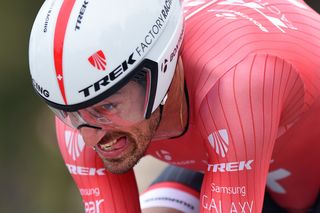 A face of concentration and pain for Fabian Cancellara (Trek)