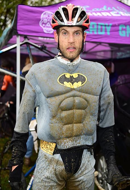 Halloween costumes were seen not only on spectators, but also on many of the amateur racers.