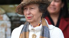  Princess Anne, Princess Royal attends the Christmas Morning Service at Sandringham Church on December 25, 2023