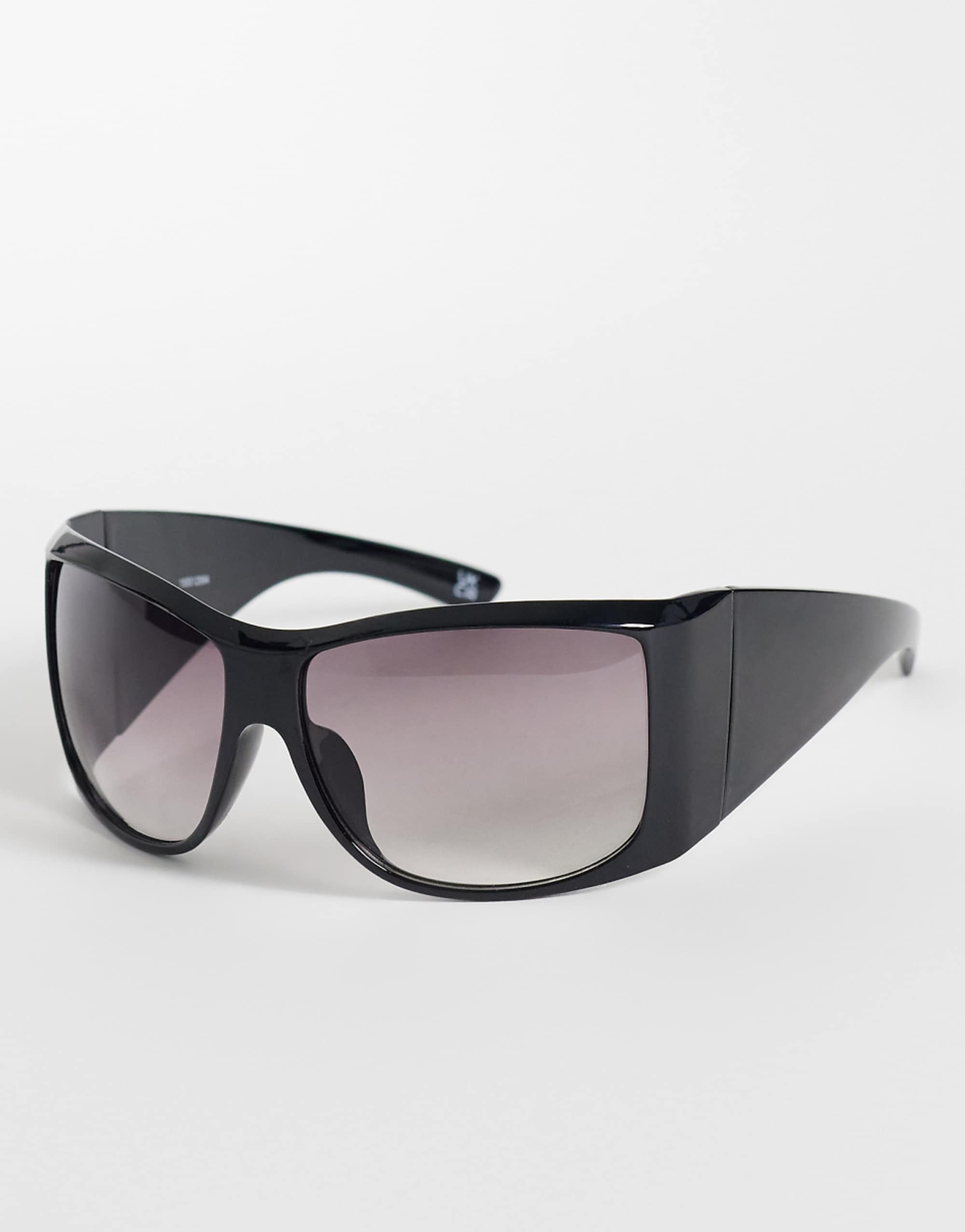 Asos Design Oversized Sunglasses in Black Frame With Black Lens