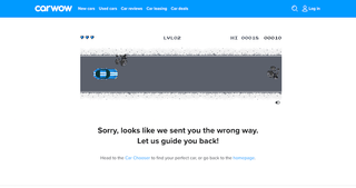 carwow 404 page screenshot