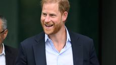 Prince Harry, Duke of Sussex departs after visiting the Centre For Blast Injury Studies at Imperial College London on September 10, 2025 in London, England