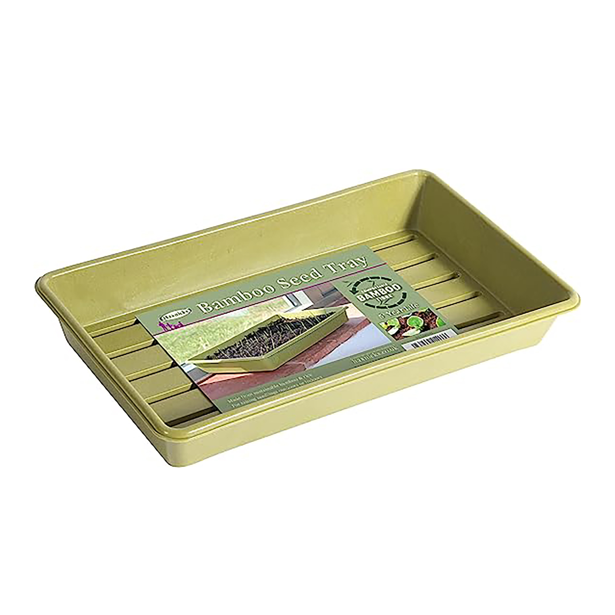Green bamboo seed tray
