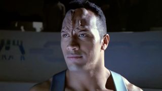 The Rock as the "Pendari Champion" in Star Trek: Voyager. 